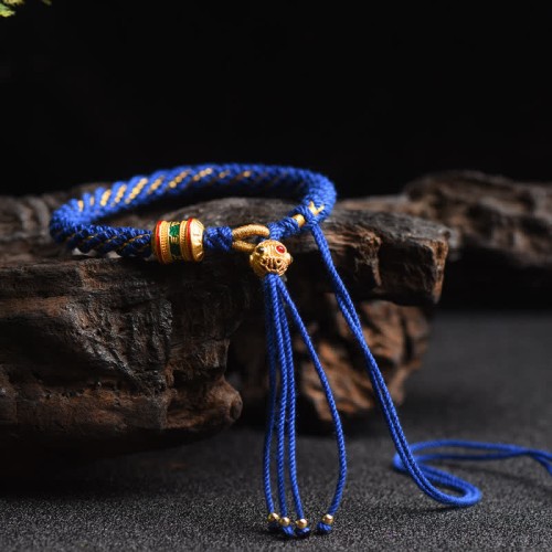 Tibetan Luck Prayer Wheel Bead Bracelet