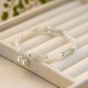 Silver White Jade Bamboo Bell Charm Bracelet Silver White Jade Bamboo Bell Charm Bracelet