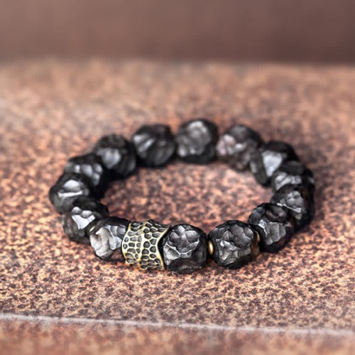 Ebony Wood Copper Peace Balance Couple Bracelet Ebony Wood Copper Peace Balance Couple Bracelet