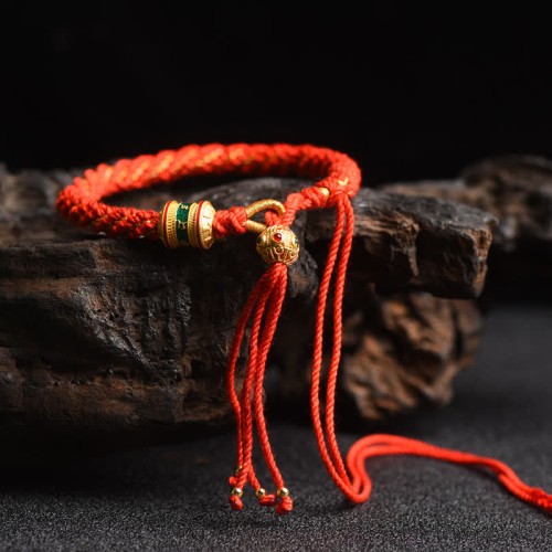 Tibetan Luck Prayer Wheel Bead Bracelet