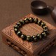 White Crystal Black Onyx Meditation Bracelet White Crystal Black Onyx Meditation Bracelet