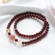 14K Gold Plated Garnet Strawberry Quartz Wrap Bracelet 14K Gold Plated Garnet Strawberry Quartz Wrap Bracelet