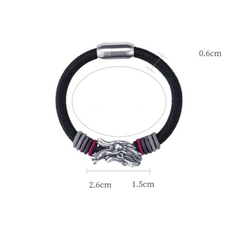 999 Sterling Silver Dragon Luck Braided Bracelet 999 Sterling Silver Dragon Luck Braided Bracelet