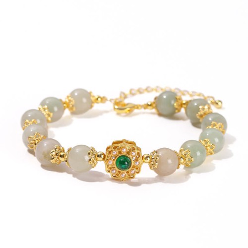 Natural Jade Prosperity Bead Bracelet Natural Jade Prosperity Bead Bracelet