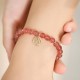 14K Gold Plated Strawberry Quartz Fu Charm Bracelet 14K Gold Plated Strawberry Quartz Fu Charm Bracelet