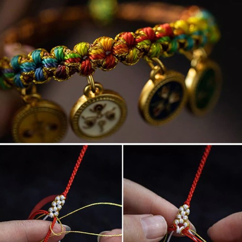 Tibetan Five God of Wealth Luck Bracelet