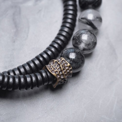 Black Rutilated Quartz Ebony Wisdom Bracelet Black Rutilated Quartz Ebony Wisdom Bracelet