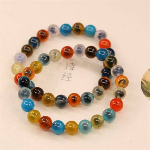 Colorful Candy Agate Strength Healing Bracelet Colorful Candy Agate Strength Healing Bracelet