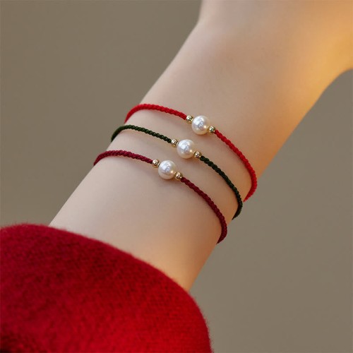 Natural Pearl Luck Braid Bracelet