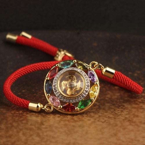 Colorful Zircon Copper Wealth Luck Bracelet Colorful Zircon Copper Wealth Luck Bracelet
