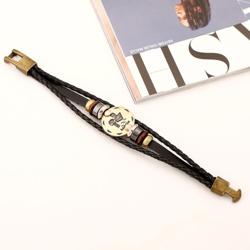 12 Constellations Hematite Leather Bracelet 12 Constellations Hematite Leather Bracelet