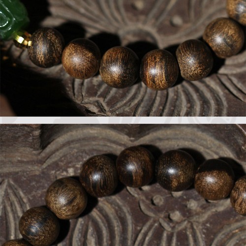 999 Gold Brunei Agarwood Cyan Jade Lotus Bracelet 999 Gold Brunei Agarwood Cyan Jade Lotus Bracelet