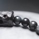 Black Rutilated Quartz Ebony Wood White Crystal Success Bracelet Black Rutilated Quartz Ebony Wood White Crystal Success Bracelet