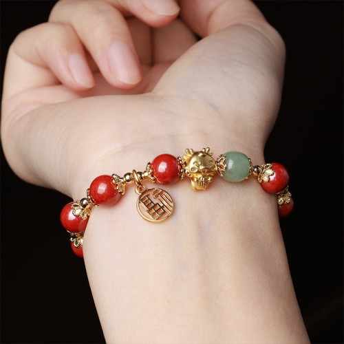 Year of the Dragon Cinnabar Blessing Bracelet