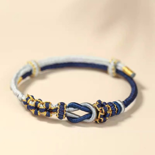 Handmade Peach Blossom Peace Knot Luck Bracelet