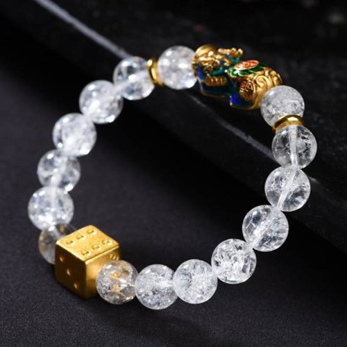 Color-Changing Pixiu White Crystal Wealth Bracelet