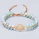 Amazonite Lotus Flower Balance Bracelet Amazonite Lotus Flower Balance Bracelet
