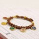 Tibetan Five God of Wealth Thangka Luck Bracelet Tibetan Five God of Wealth Thangka Luck Bracelet