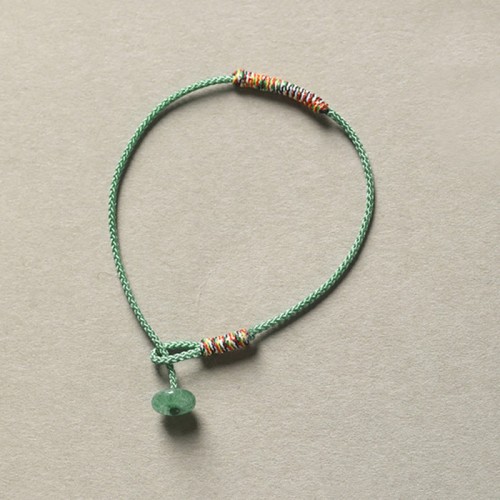 Tibetan Green Aventurine Luck Protection Braided Bracelet