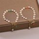 Pearl Green Strawberry Quartz Healing Bracelet