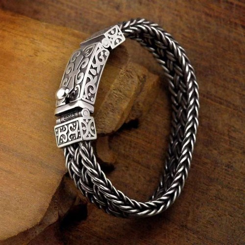 Retro Vine Totem Pattern Healing Bracelet