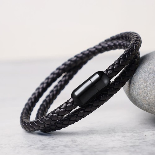 Genuine Leather Red String Protection Magnetic Bracelet