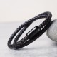 Genuine Leather Red String Protection Magnetic Bracelet