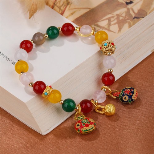 Gold Swallowing Beast Agate Crystal Success Bracelet Gold Swallowing Beast Agate Crystal Success Bracelet