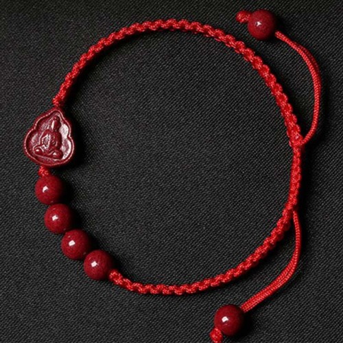 Laughing Buddha Cinnabar Blessing String Bracelet Laughing Buddha Cinnabar Blessing String Bracelet