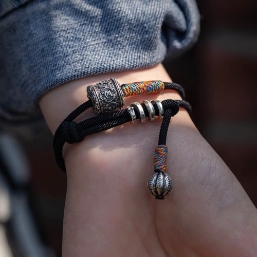 Tibetan Om Mani Padme Hum Double Wrap Bracelet