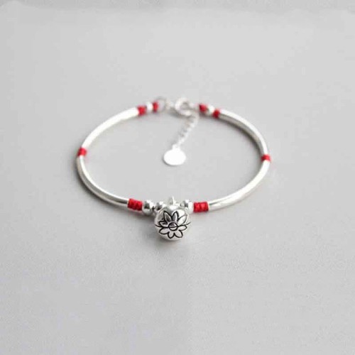 925 Silver Lotus Flower New Beginning Bracelet 925 Silver Lotus Flower New Beginning Bracelet