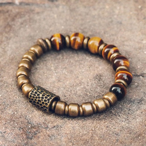 Tiger Eye Stone Copper Protection Bracelet Tiger Eye Stone Copper Protection Bracelet