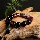 Tibetan Nine-Eye Dzi Black Onyx Wealth Bracelet