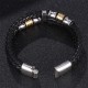 Layered Leather Weave Fortune Bracelet Layered Leather Weave Fortune Bracelet