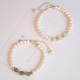 14K Gold Plated Pearl Hetian Cyan Jade Sincerity Bead Bracelet 14K Gold Plated Pearl Hetian Cyan Jade Sincerity Bead Bracelet
