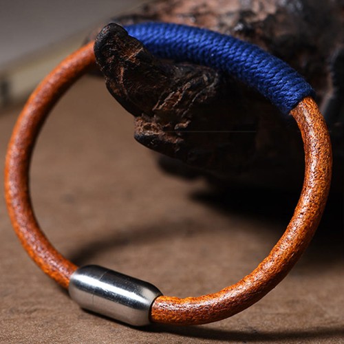Tibetan Leather Five Elements Luck Braided Bracelet Tibetan Leather Five Elements Luck Braided Bracelet