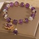 Amethyst Pearl Flower Charm Transformation Bracelet Amethyst Pearl Flower Charm Transformation Bracelet