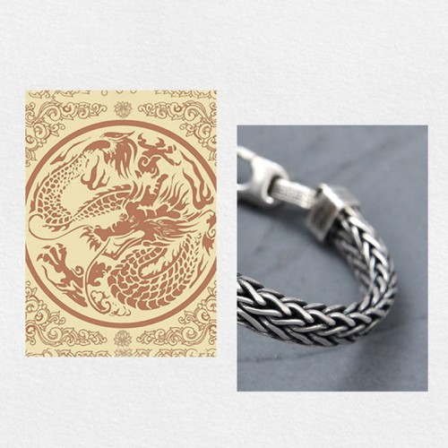 Blue Acrylic Dragon Keel Wealth Bracelet