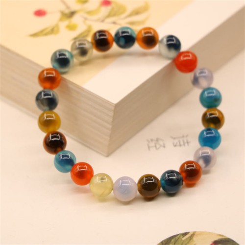 Colorful Candy Agate Strength Healing Bracelet Colorful Candy Agate Strength Healing Bracelet