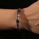 Sterling Silver Year of the Dragon Luck Rope Bracelet