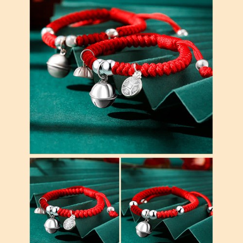 925 Sterling Silver Fu Character Lucky Money Bag Kids Bracelet 925 Sterling Silver Fu Character Lucky Money Bag Kids Bracelet
