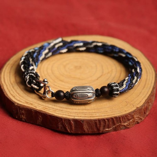 925 Sterling Silver Koi Fish Reincarnation Knot Bracelet 925 Sterling Silver Koi Fish Reincarnation Knot Bracelet