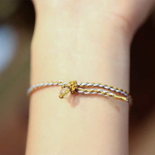 925 Silver Natural Jade Gourd Rutilated Quartz Fu Character Bracelet 925 Silver Natural Jade Gourd Rutilated Quartz Fu Character Bracelet