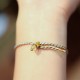 925 Silver Natural Jade Gourd Rutilated Quartz Fu Character Bracelet 925 Silver Natural Jade Gourd Rutilated Quartz Fu Character Bracelet