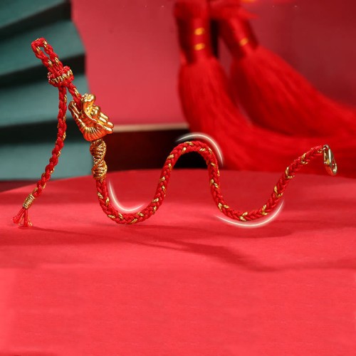 999 Silver Dragon Luck Eight Thread Knot Braided Bracelet 999 Silver Dragon Luck Eight Thread Knot Braided Bracelet