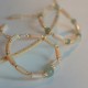 14K Gold Plated Hetian Jade Bamboo Bracelet 14K Gold Plated Hetian Jade Bamboo Bracelet