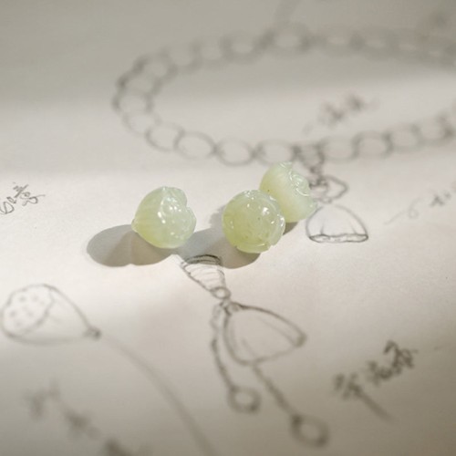 White Agate Jade Lotus Protection Bracelet White Agate Jade Lotus Protection Bracelet