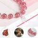 925 Silver Strawberry Quartz Four Leaf Clover Bracelet