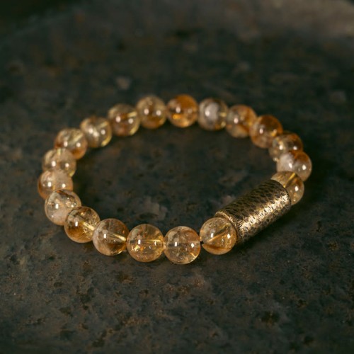 Citrine Crystal Brass Protection Bracelet Citrine Crystal Brass Protection Bracelet