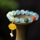 Aquamarine Amber Chinese Knot Charm Peace Bracelet